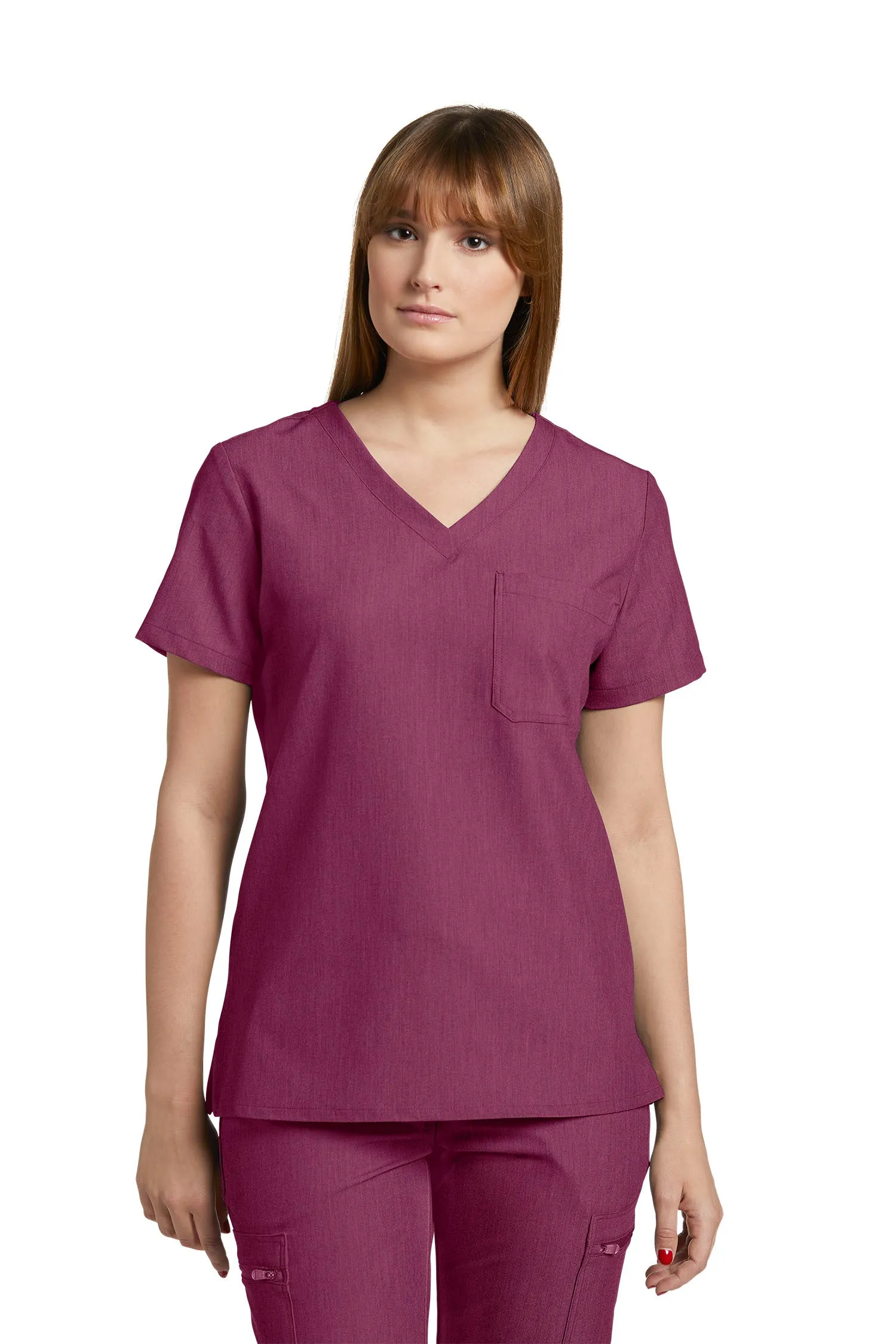 794 V-Tess One Pocket V-Neck Top