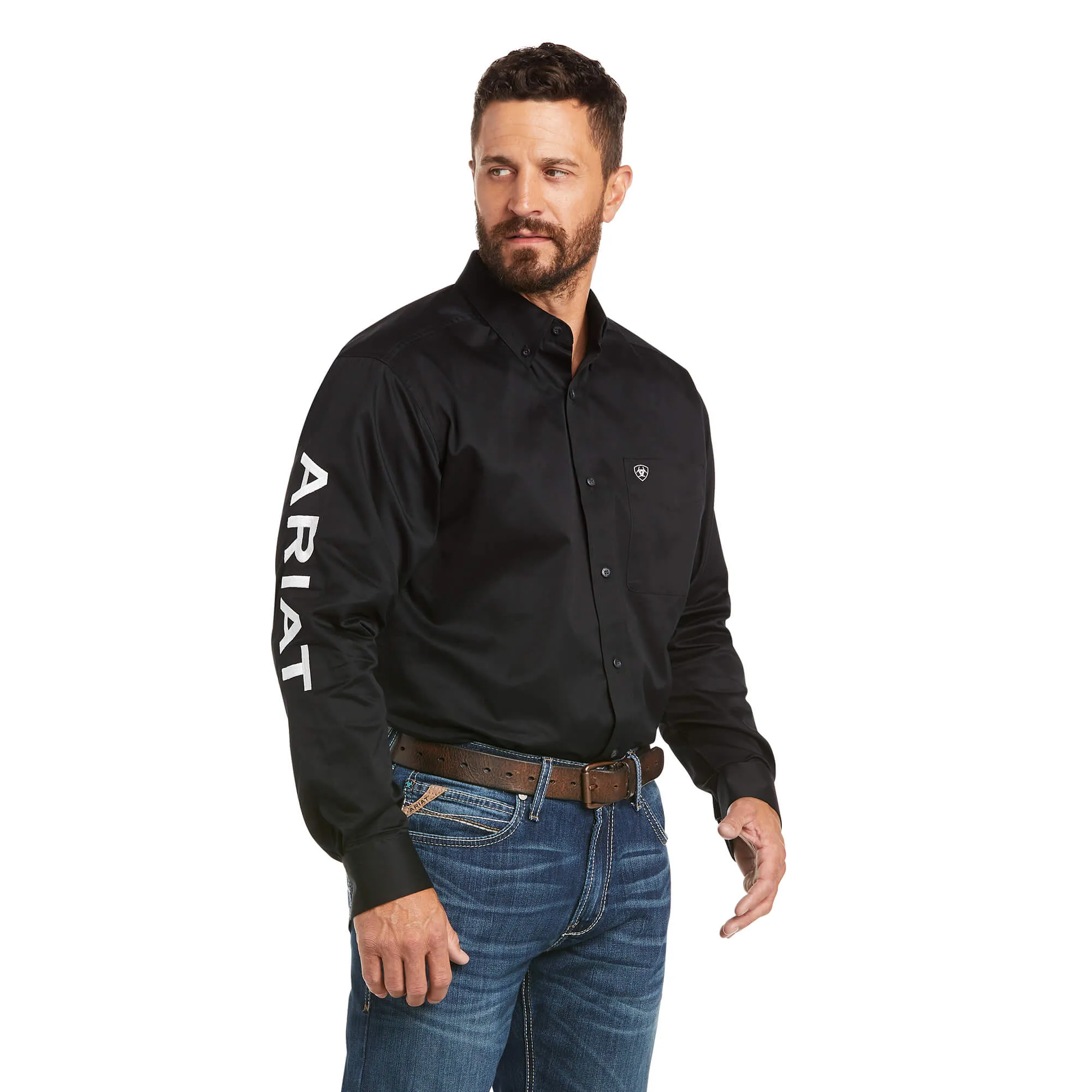 ARIAT TEAM LOGO TWILL CLASSIC LONG SLEEVE SHIRT