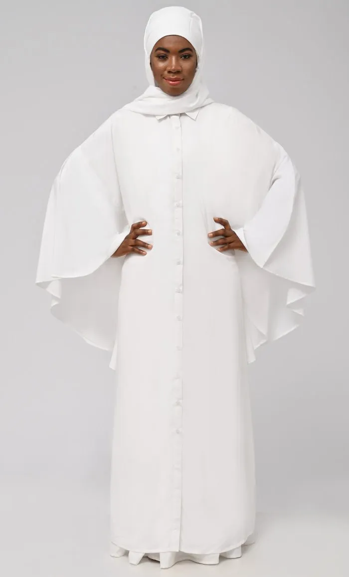 Asr Modest Button Down Kaftan Style Prayer Dress For Women (2Pc H) - Final Sale