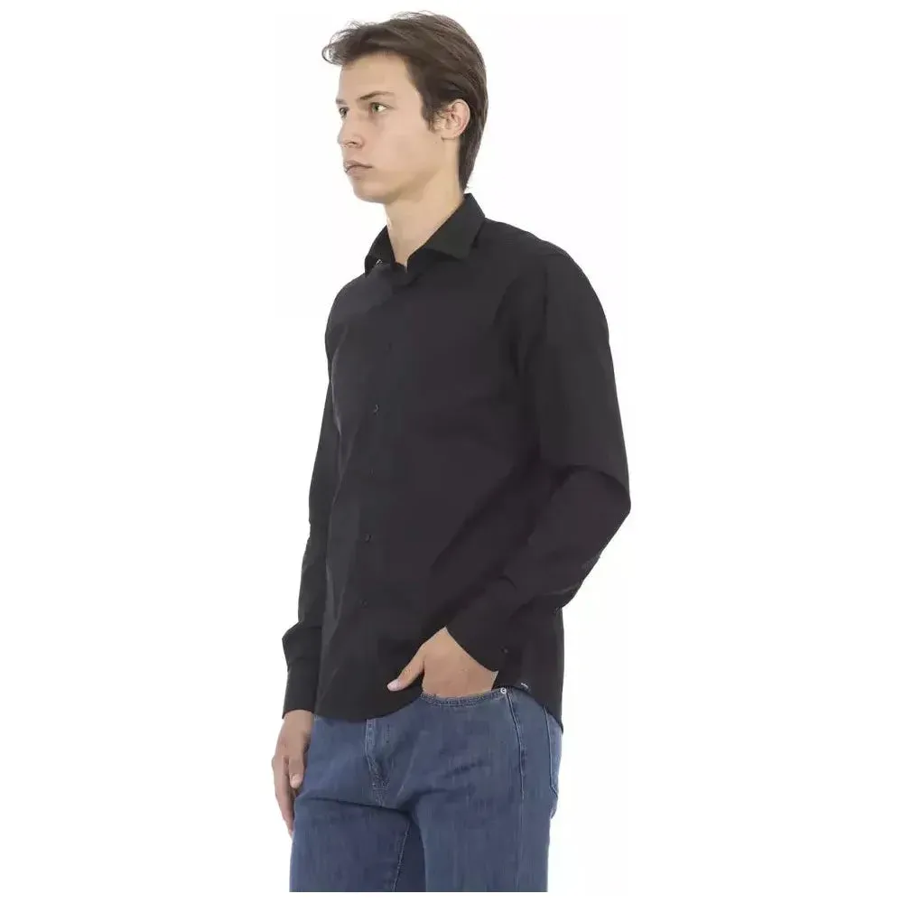 Baldinini Trend Black Cotton Men Shirt