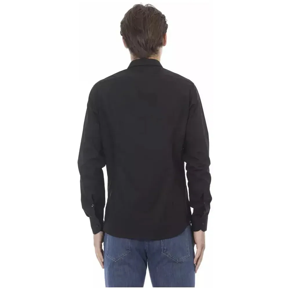 Baldinini Trend Black Cotton Men Shirt