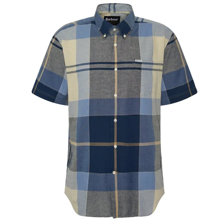 Barbour Douglas Short Sleeved Regular Fit Shirt - River Birch - Size Medium