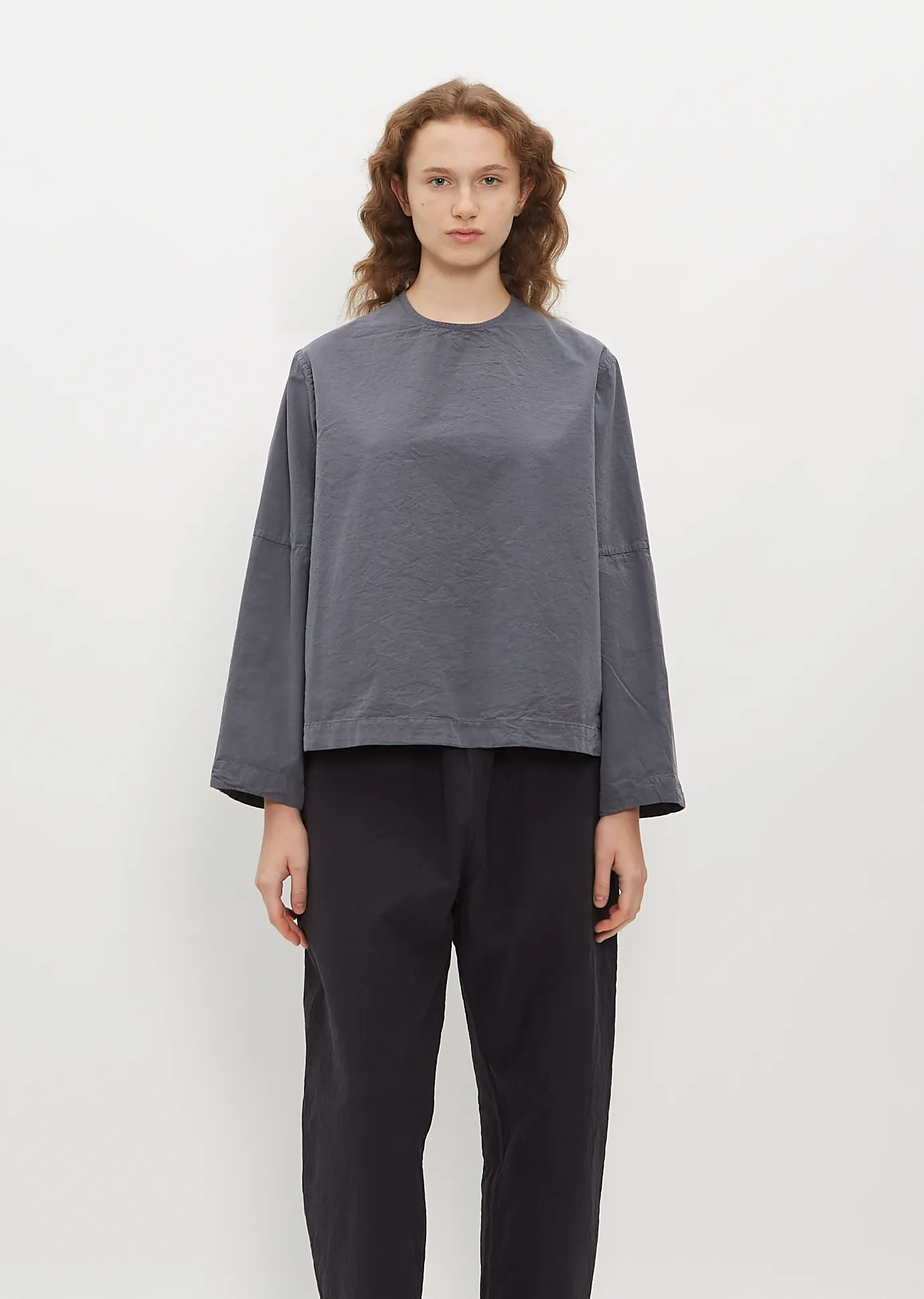 Biggy Simple Cotton Top — Graphite