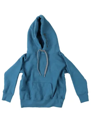 Blue Fleece Simple Hoodie