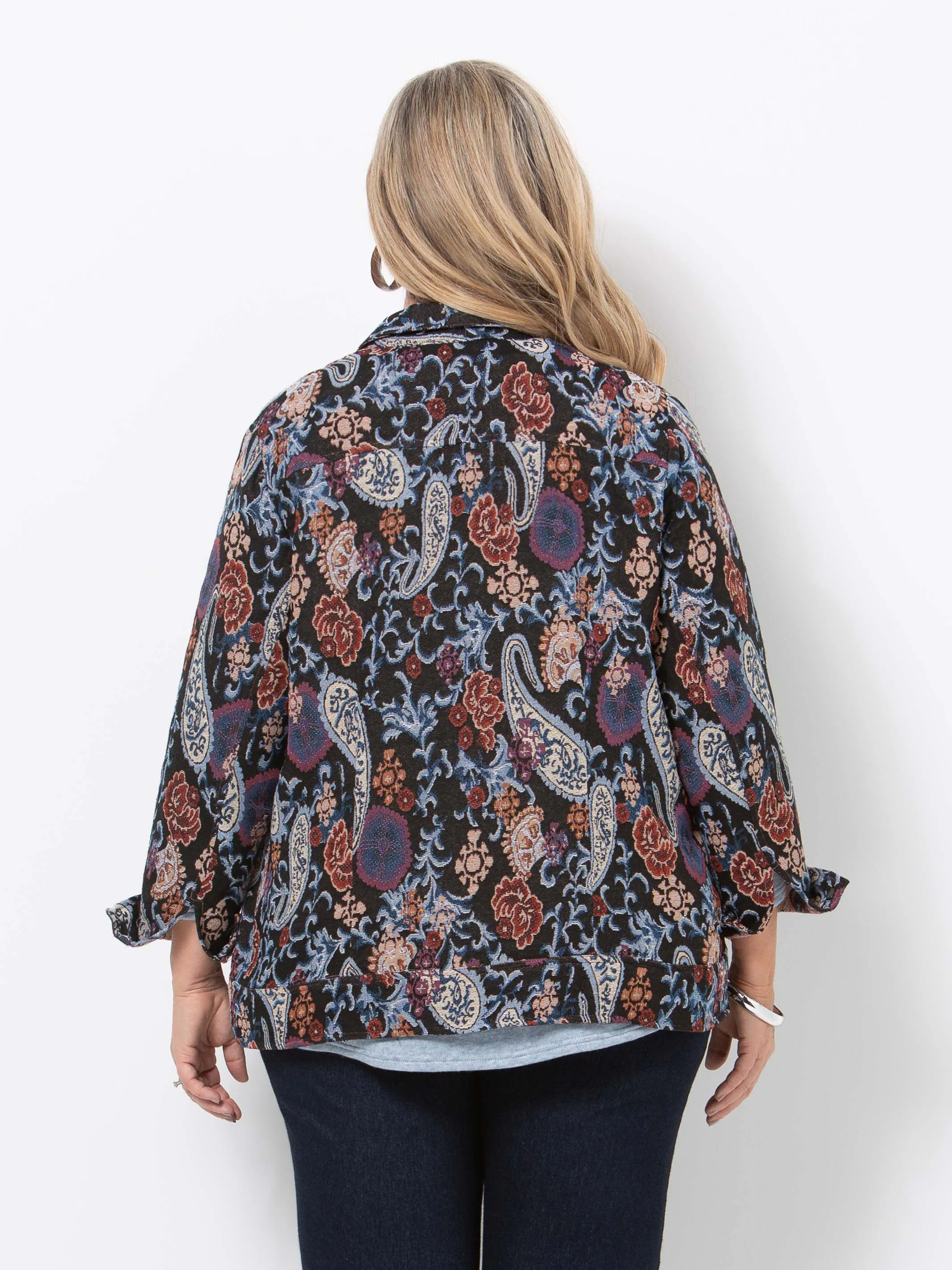 Blue Tapestry Short Jacket