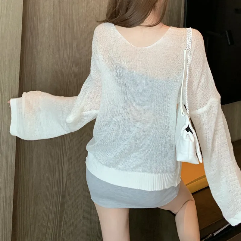 Cardigan Loose Long Sleeve Top Knit