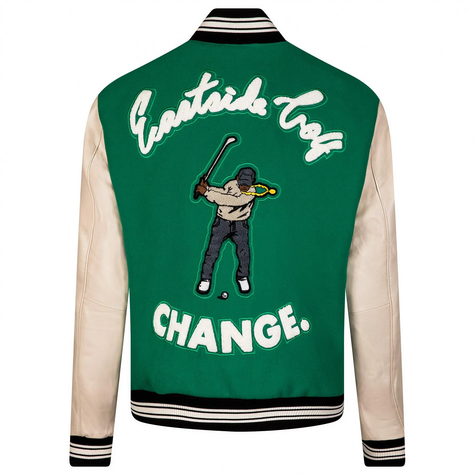 Change Varsity Jacket Golf Green/Pearl Ivory - W23