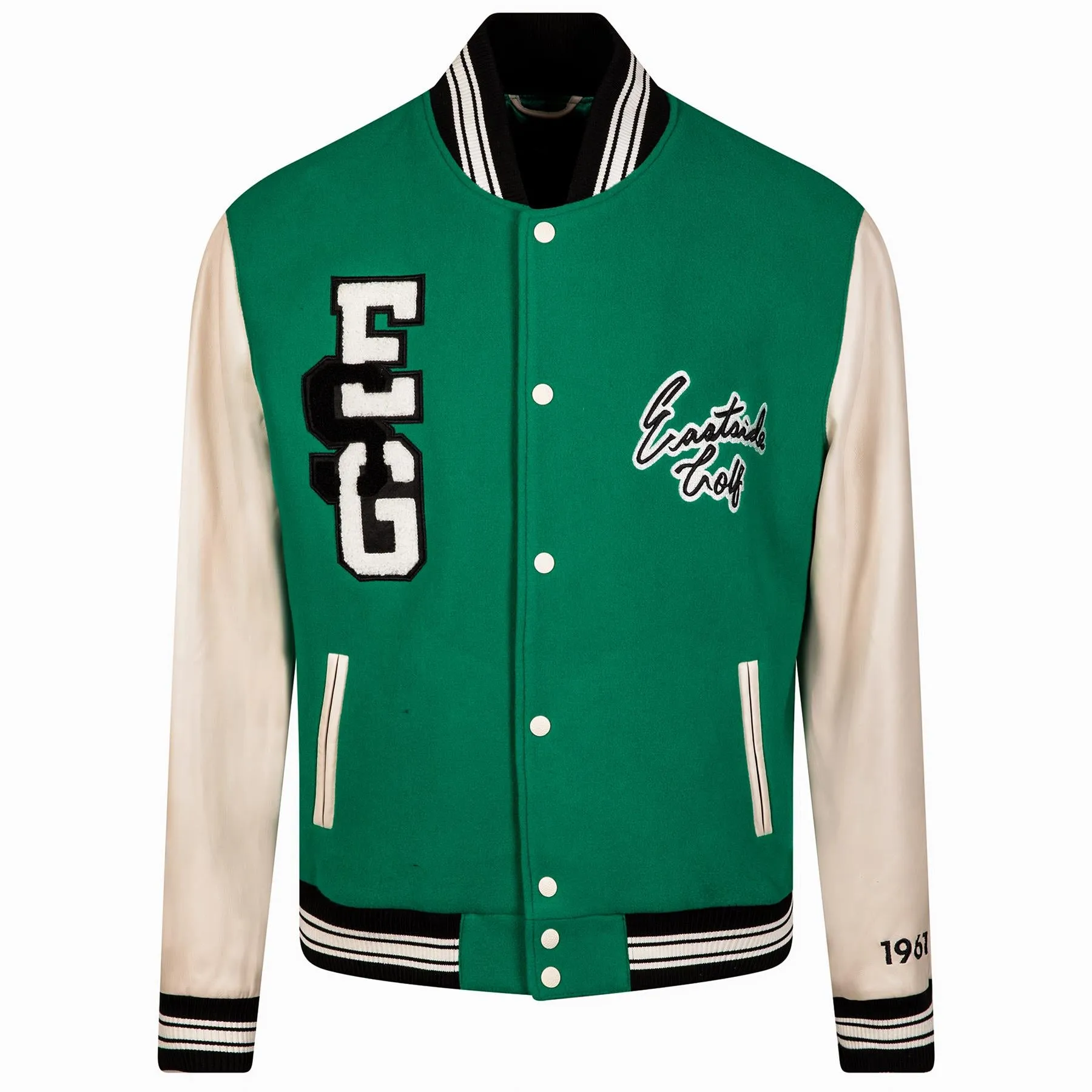 Change Varsity Jacket Golf Green/Pearl Ivory - W23