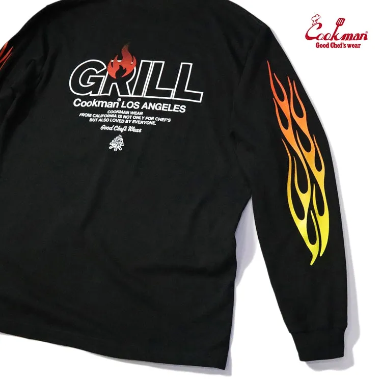 Cookman Long Sleeve Tees - Grill : Black