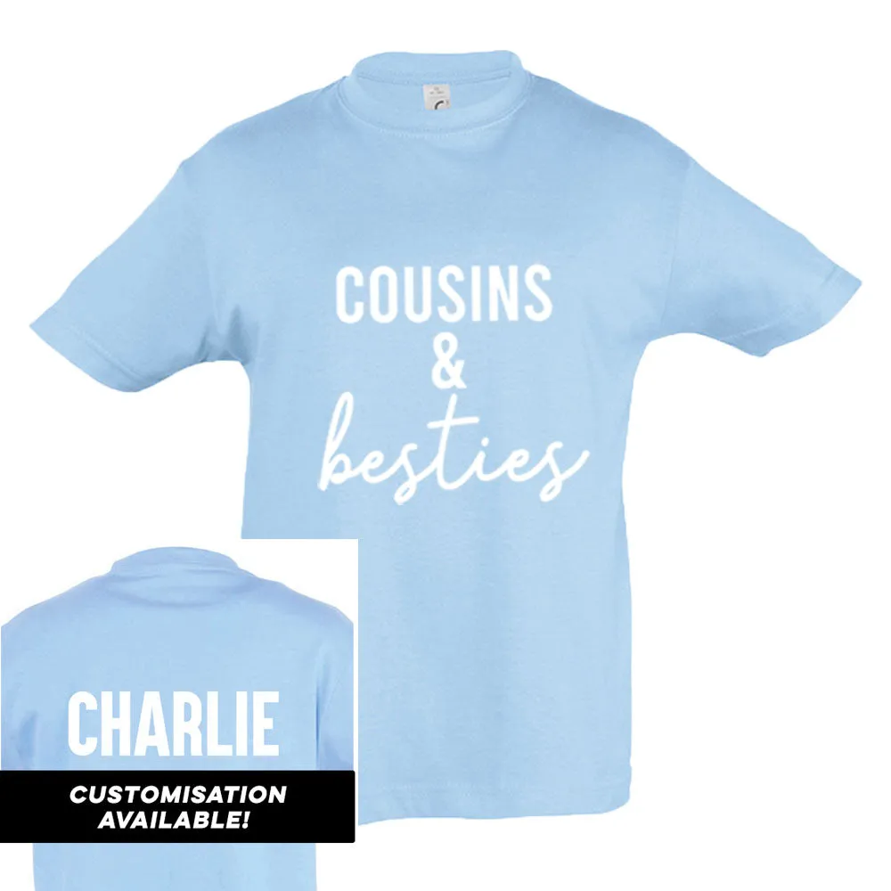 Cousins & Besties Matching Sky Blue Tees (MRK X)