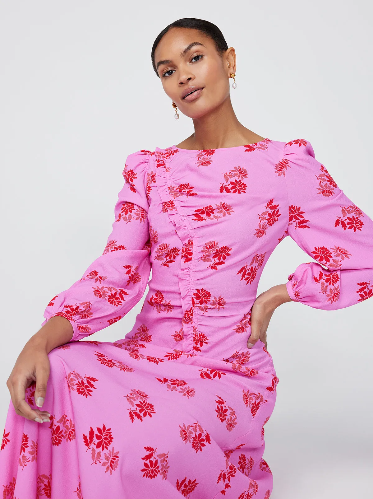 Dorothy Pink Floral Maxi Dress