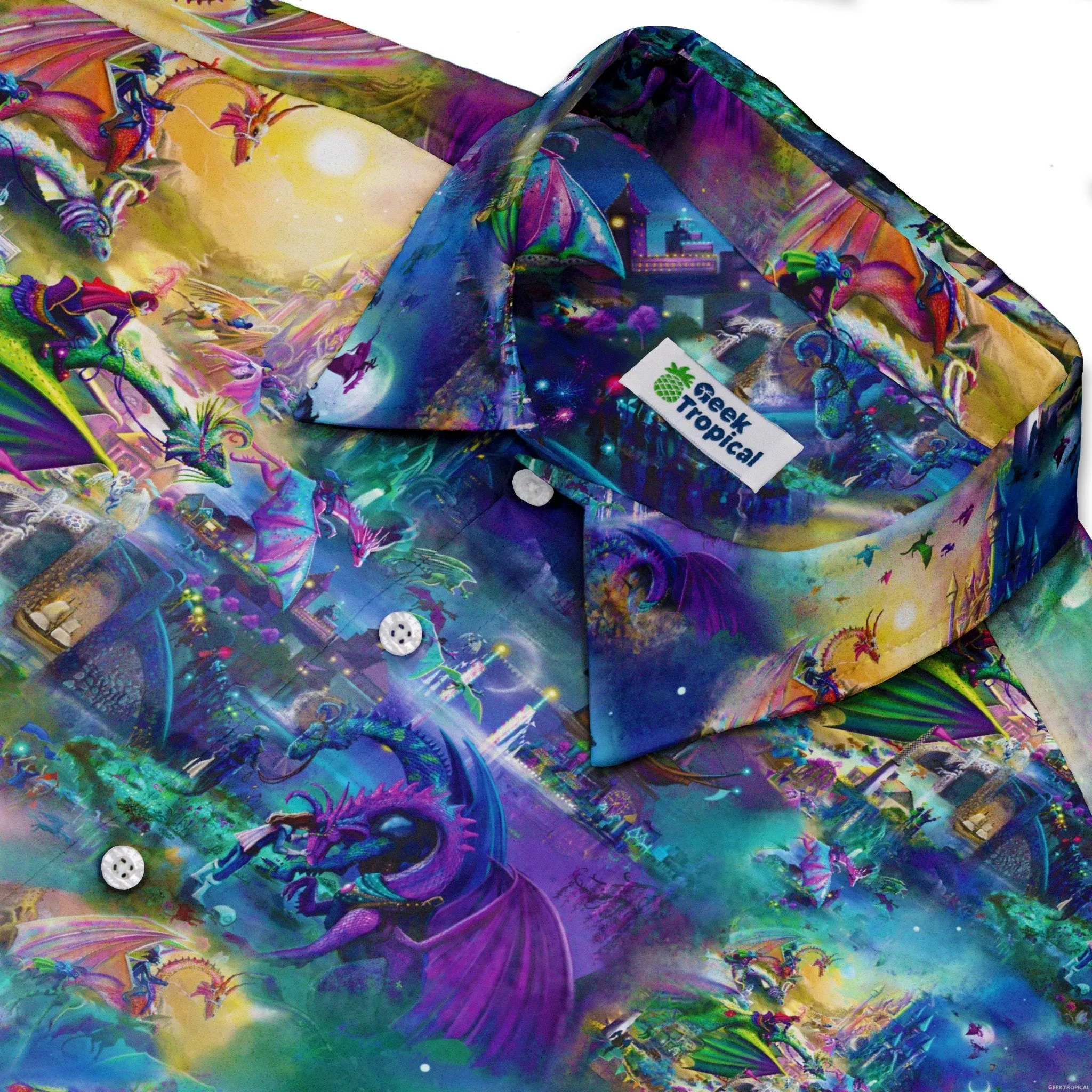 Dragon Chase Button Up Shirt