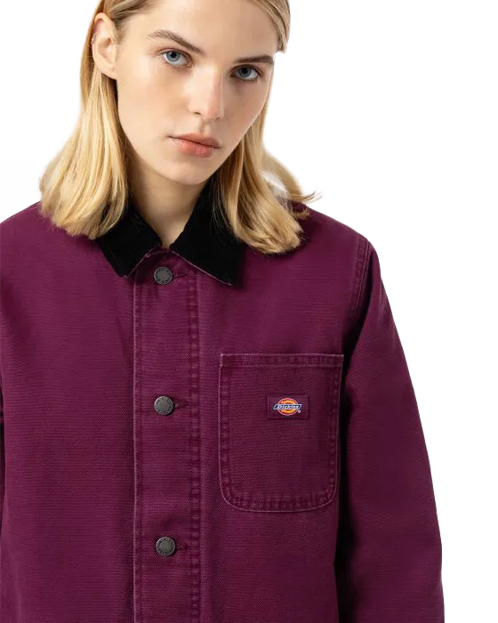 Duck Canvas Chore Jacket in Grape Wine