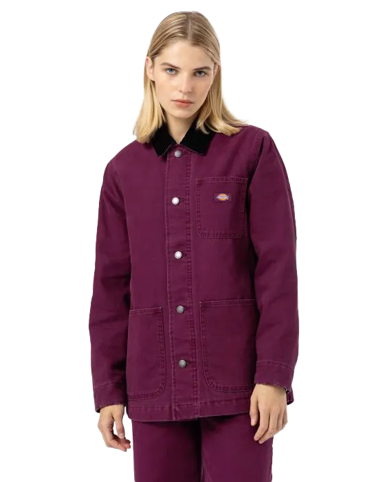 Duck Canvas Chore Jacket in Grape Wine