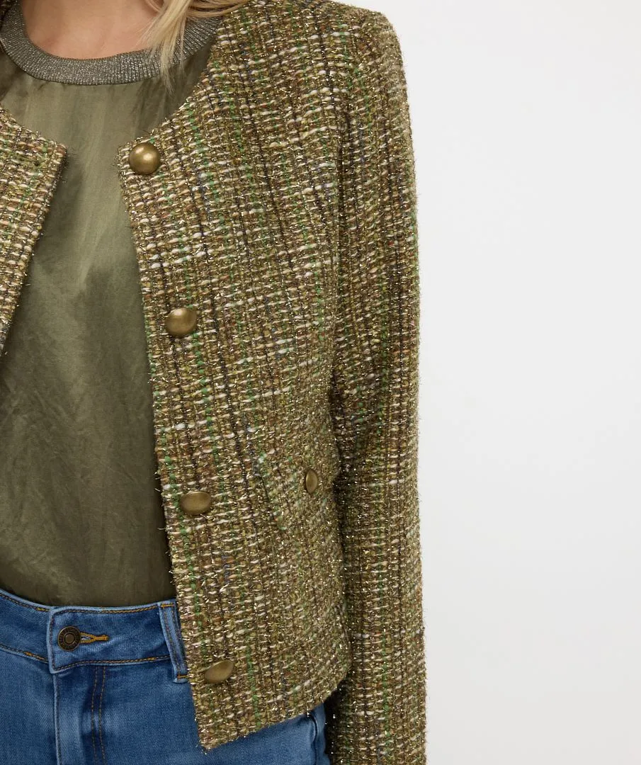 Esqualo Short Green Tweed Multi Multi Coloured Blazer