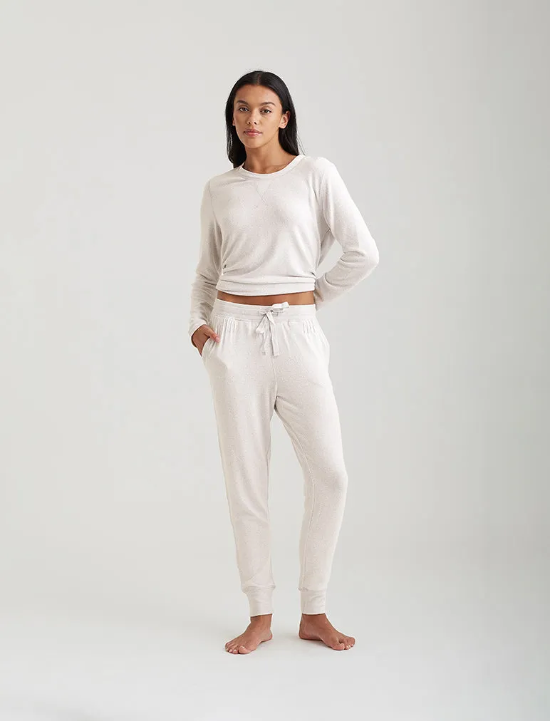 Feather Soft Jogger in Ecru