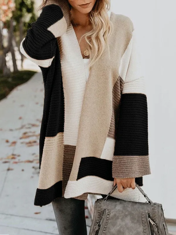 Geometric Loose Knitted Cardigan