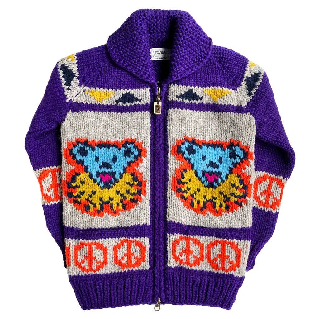 Granted Grateful Dead Krazy Bear Chunky Knit - Purple