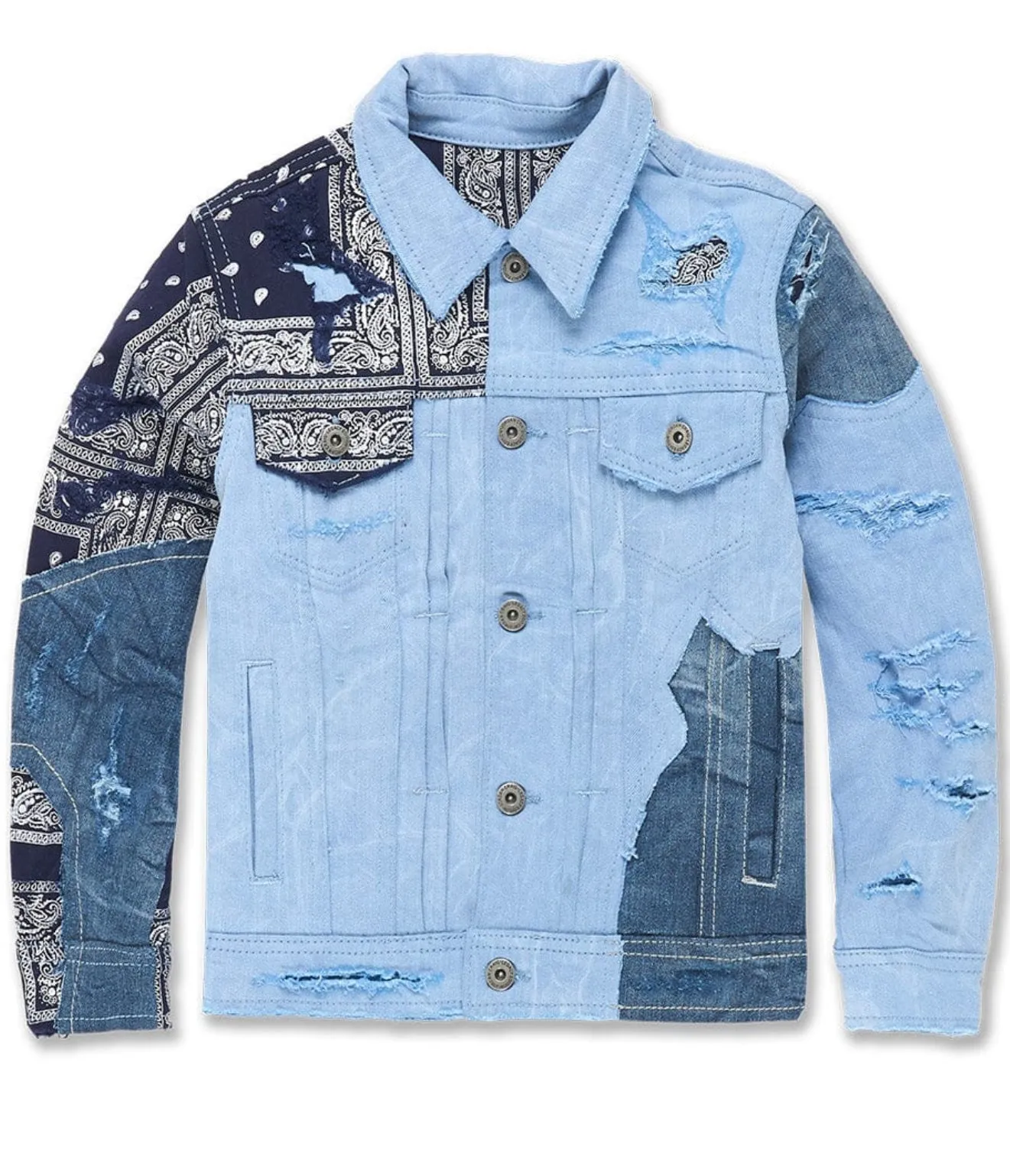 Jordan Craig - Kids  Denim Jacket- Colts - Sky Blue/Navy