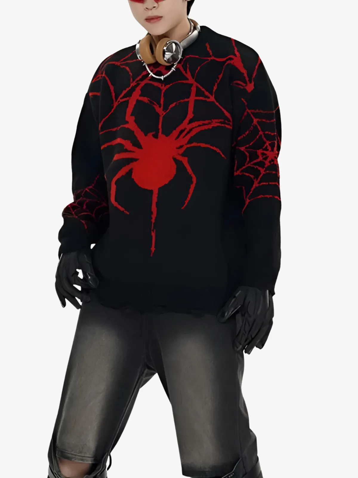 KG Spider Contrast Knitted Sweater