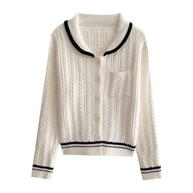 knitted cardigan sweater jacket     S4757