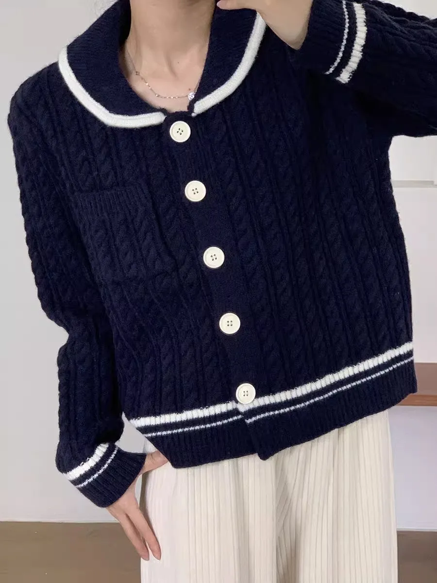 knitted cardigan sweater jacket     S4757