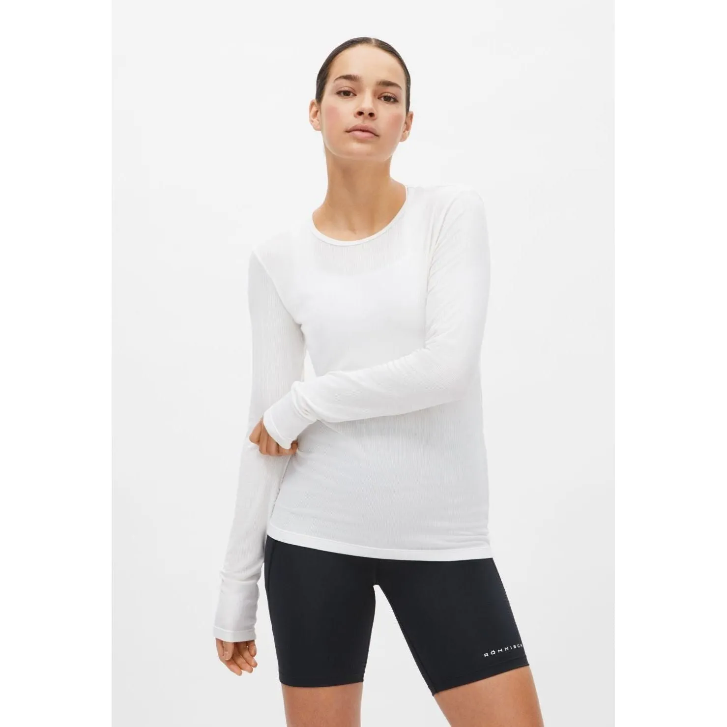 Light Rib Long Sleeve, White