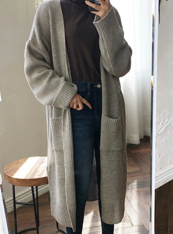 Long Knitted Sweater Female Oversized Tops Fall