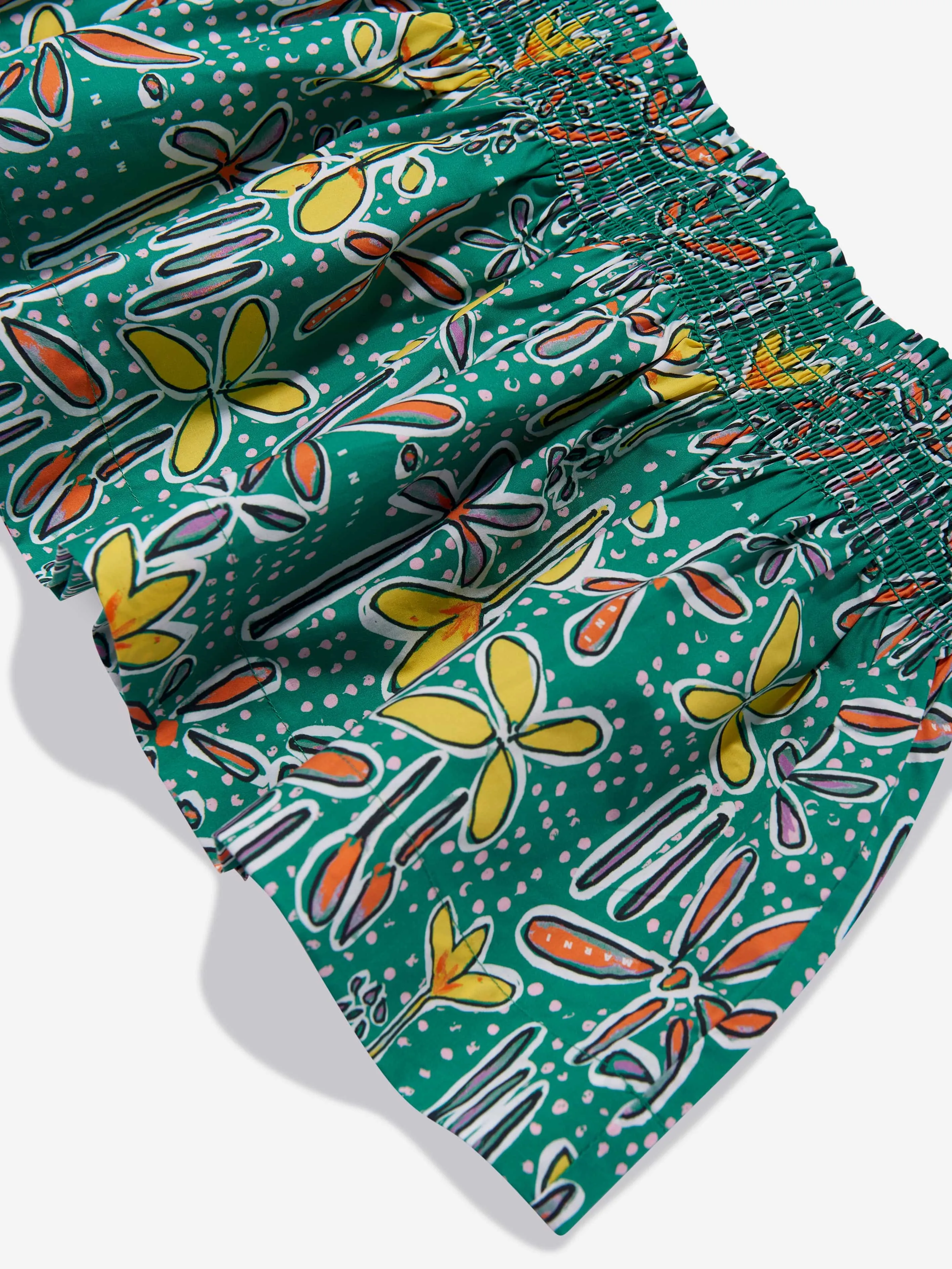 MARNI Girls Carioca Print Dress in Green