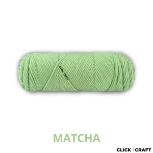 Matcha Knitting Cotton Yarn | 8-ply Light Worsted Double Knitting