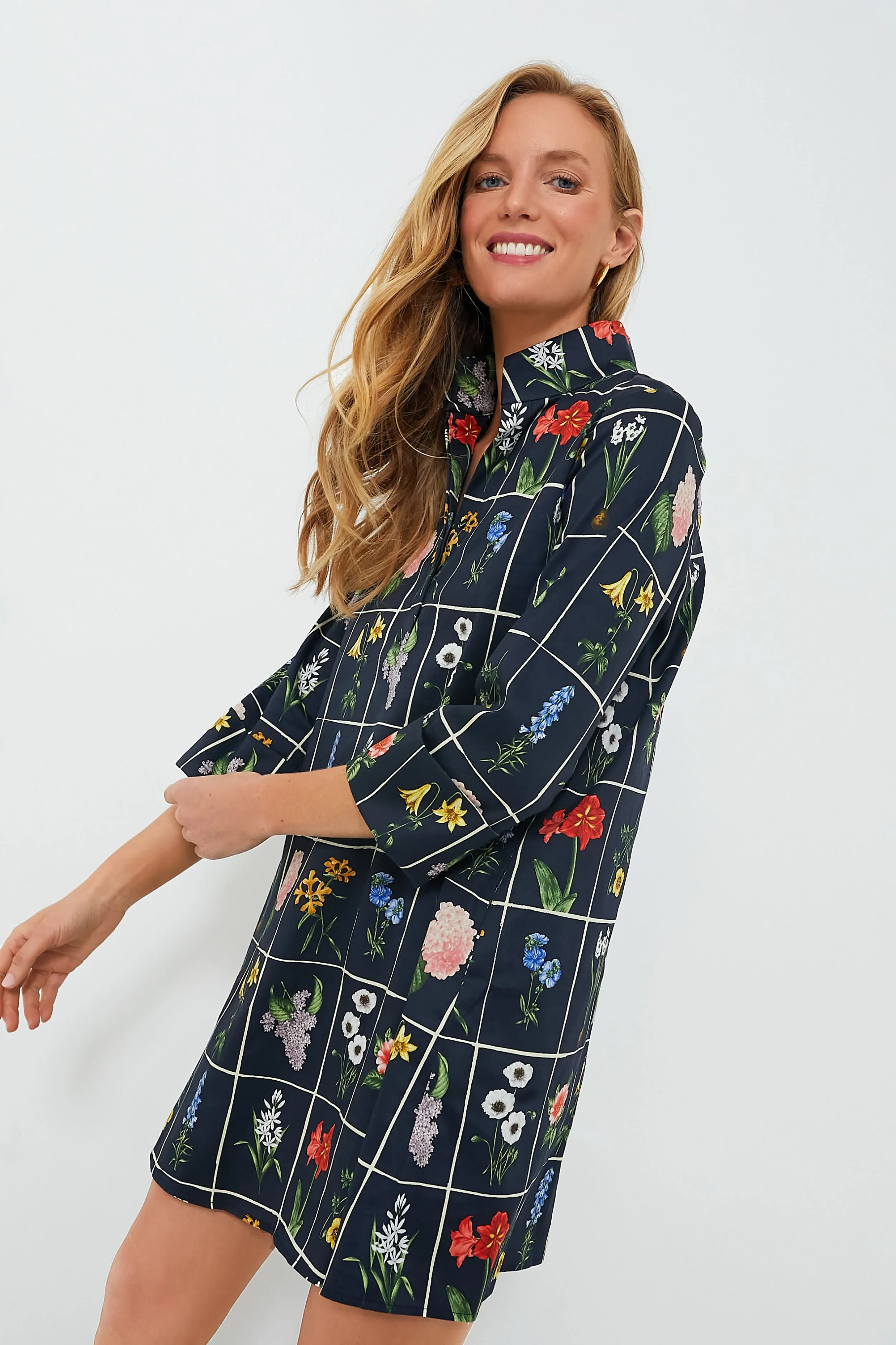 Navy Fresh Buds Megan Dress