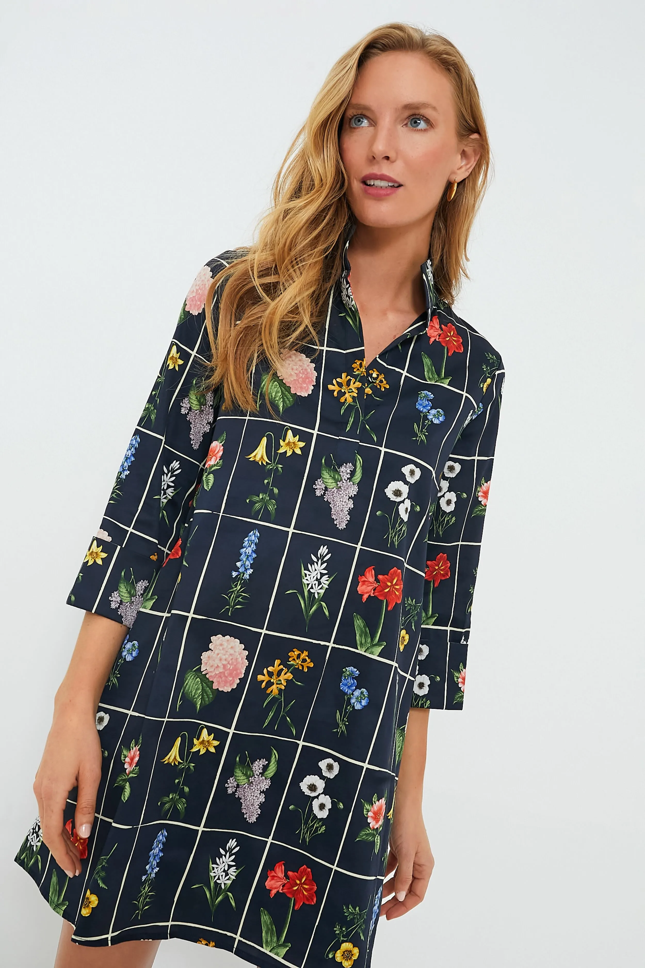 Navy Fresh Buds Megan Dress