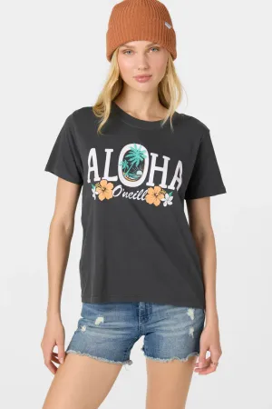 O'NEILL SCENIC BEACH WOMENS TEE - FADED BLACK