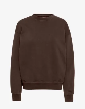 Organic Oversized Crew - Coffee Brown