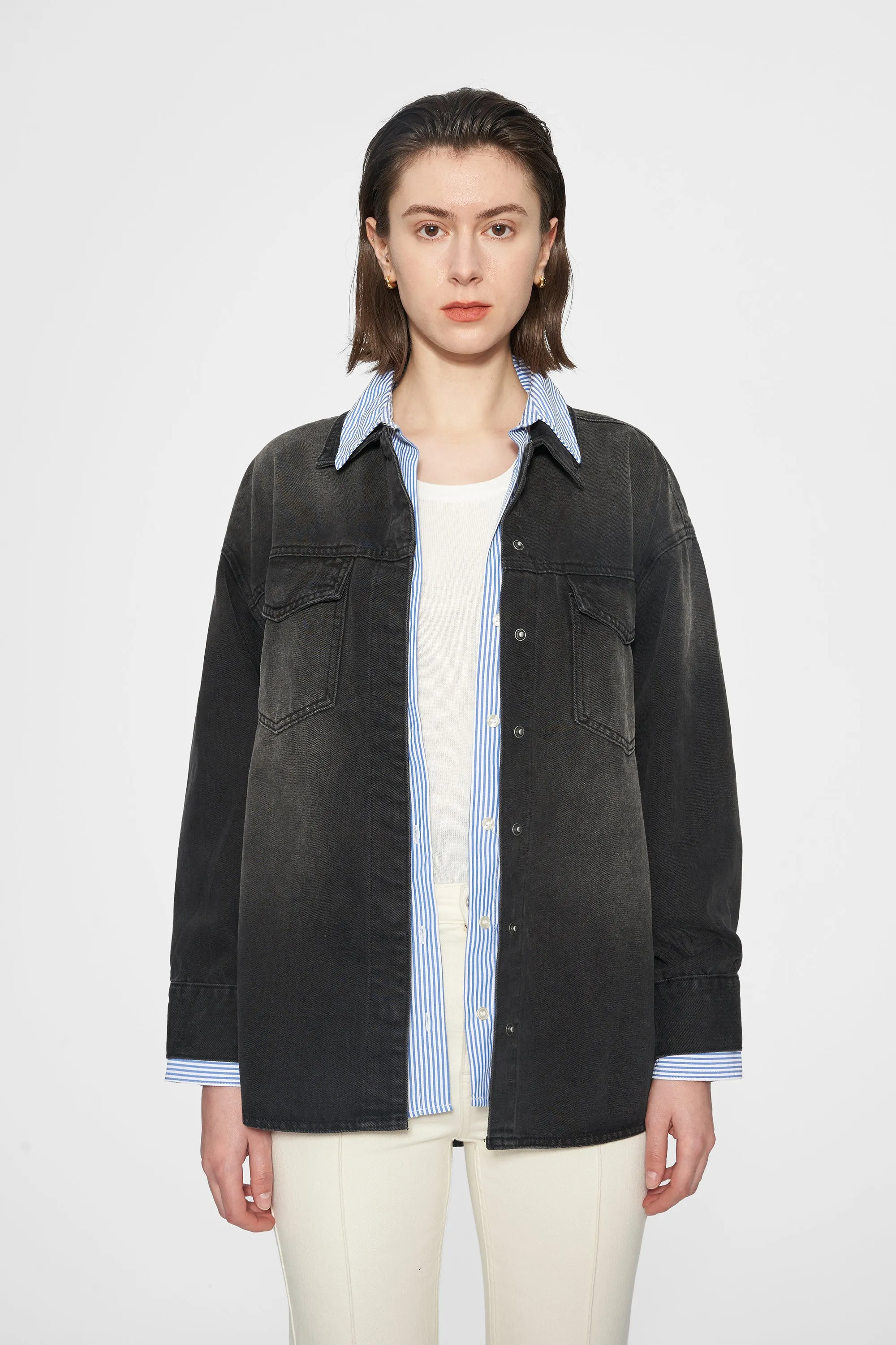 Oversized Denim Shirt Jacket