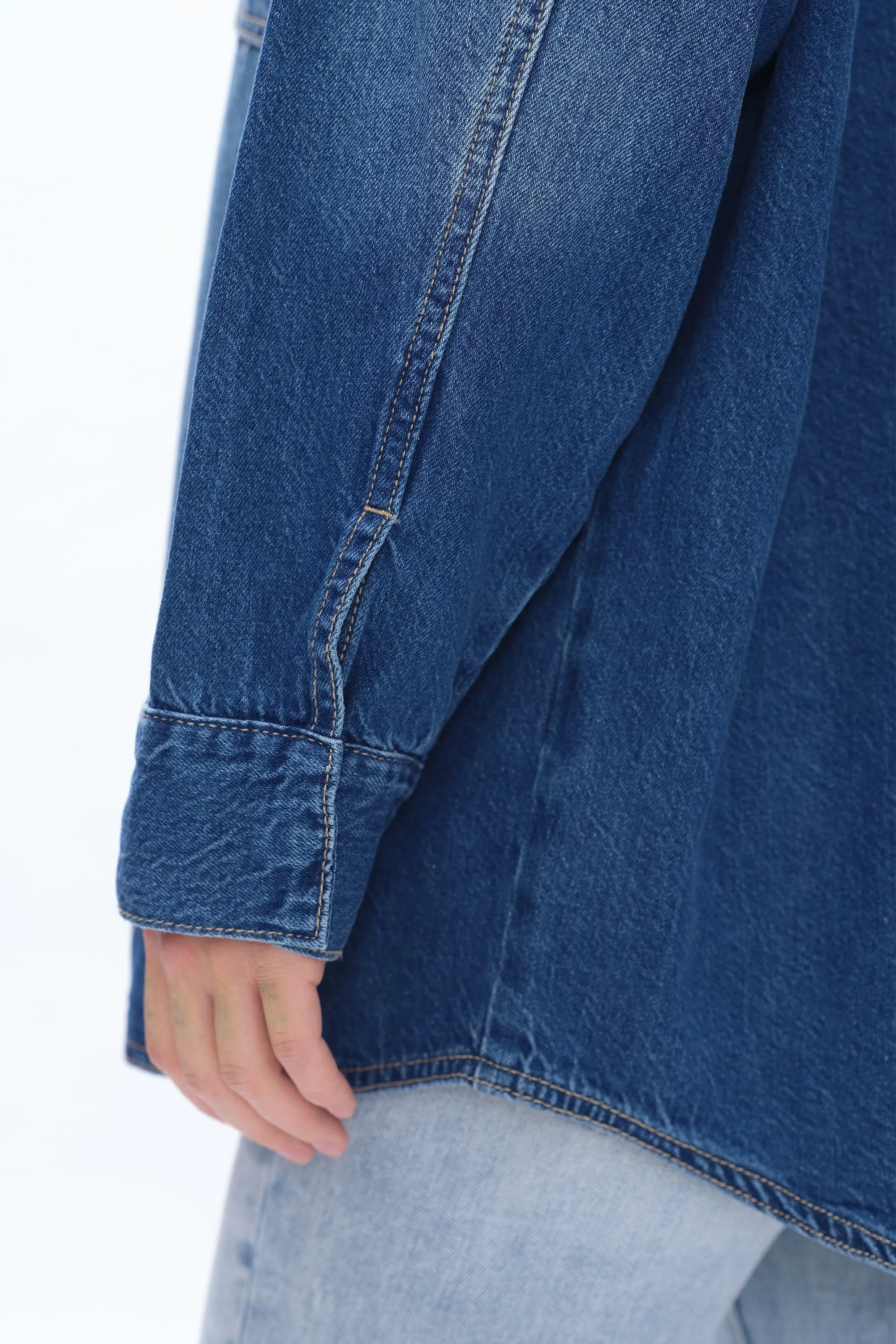 Oversized Denim Shirt Jacket