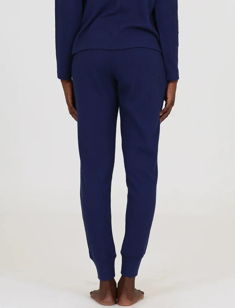 Papinelle - Super Soft Waffle Jogger | Navy