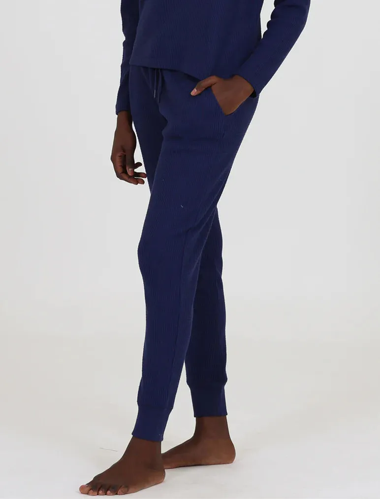 Papinelle - Super Soft Waffle Jogger | Navy