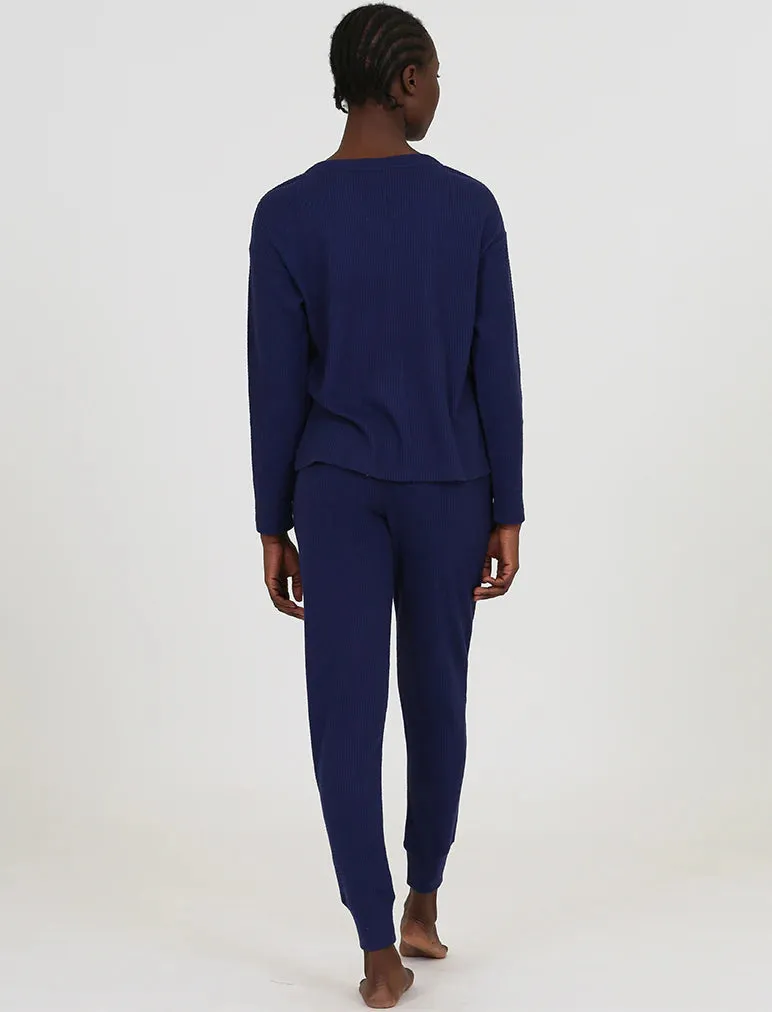 Papinelle - Super Soft Waffle Jogger | Navy