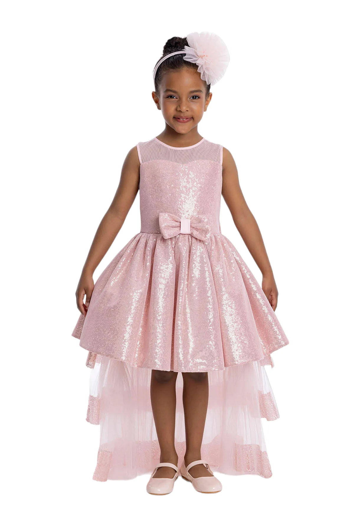 Powder Heart Neckline Girl Child Dress