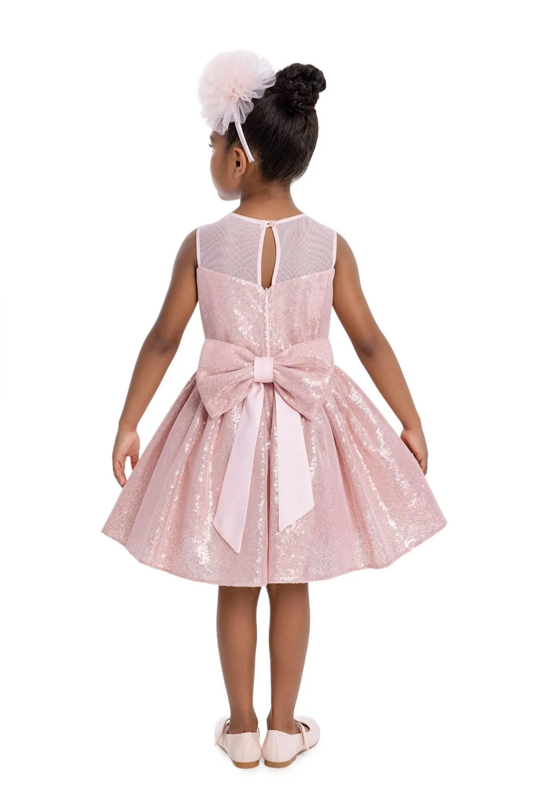 Powder Heart Neckline Girl Child Dress