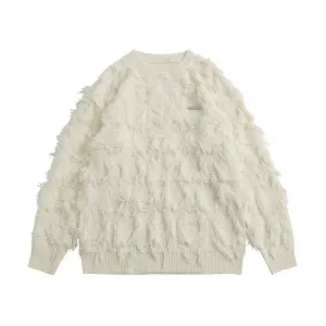 Pre Order:  Fringe Round Neck Knitted Sweater