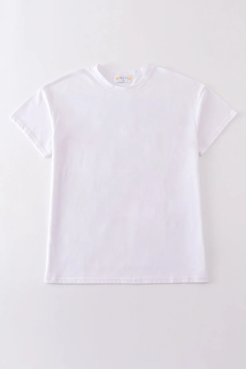 Premium Ivory basic T-shirt Kids and adult