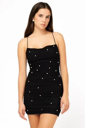 Remi Pearl Embellished Mini Dress