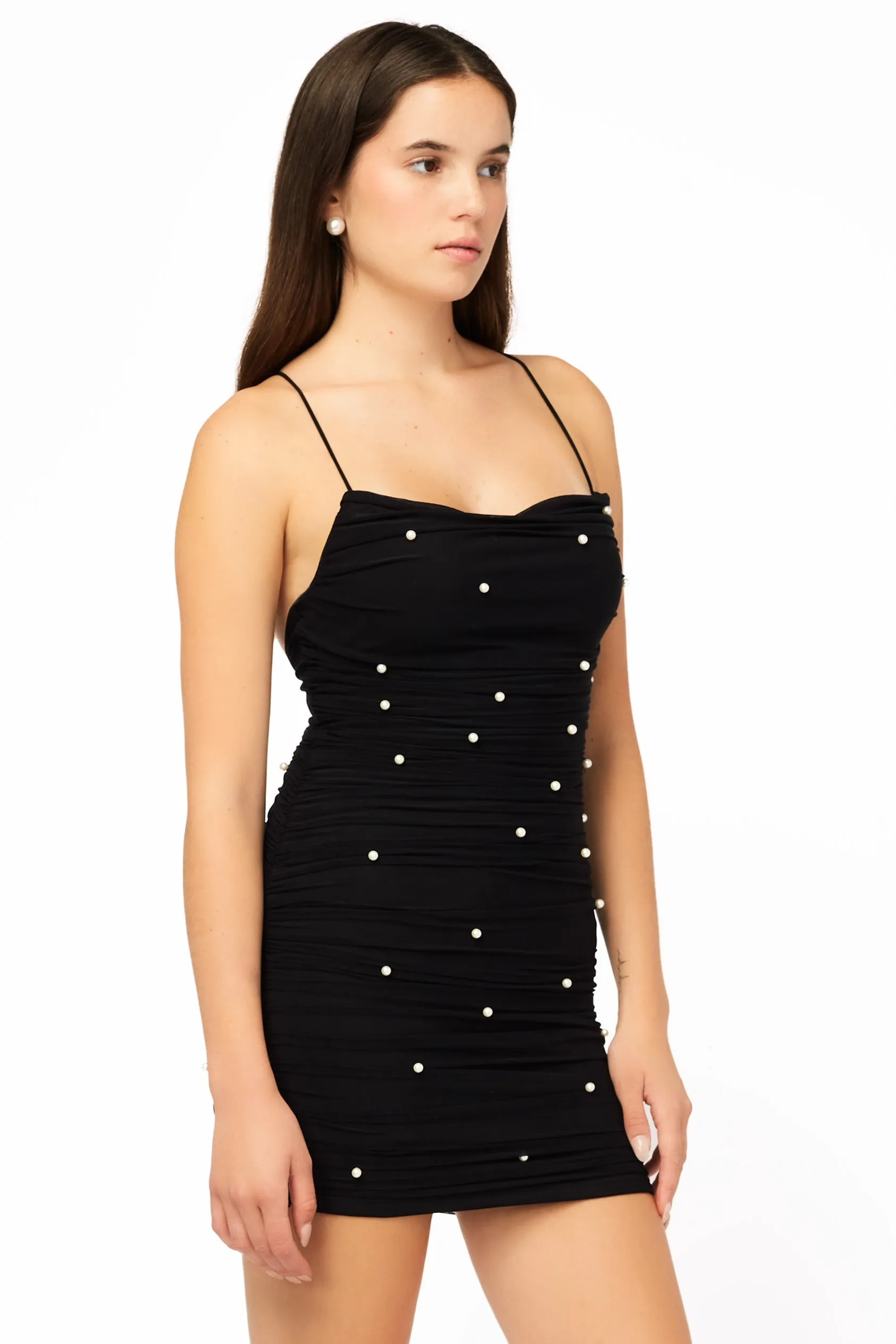 Remi Pearl Embellished Mini Dress