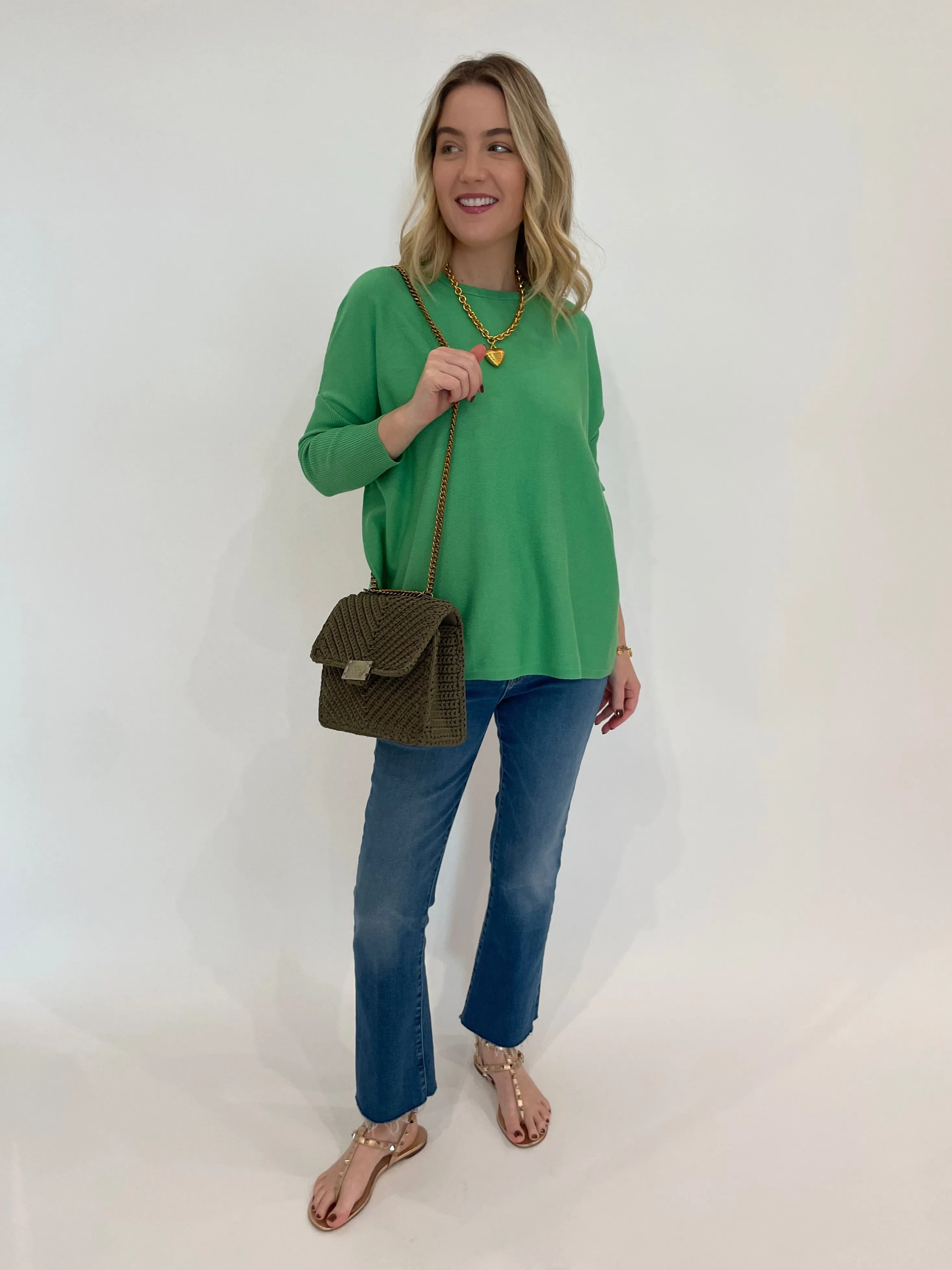 Sabrina Boxy Sweater - Island Green