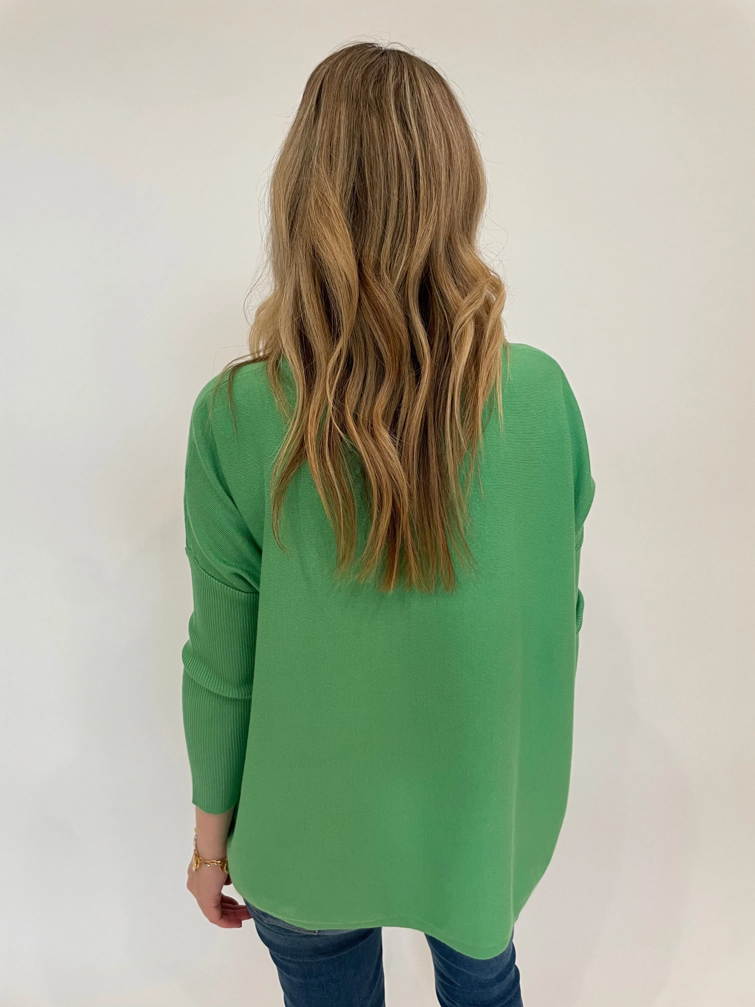 Sabrina Boxy Sweater - Island Green