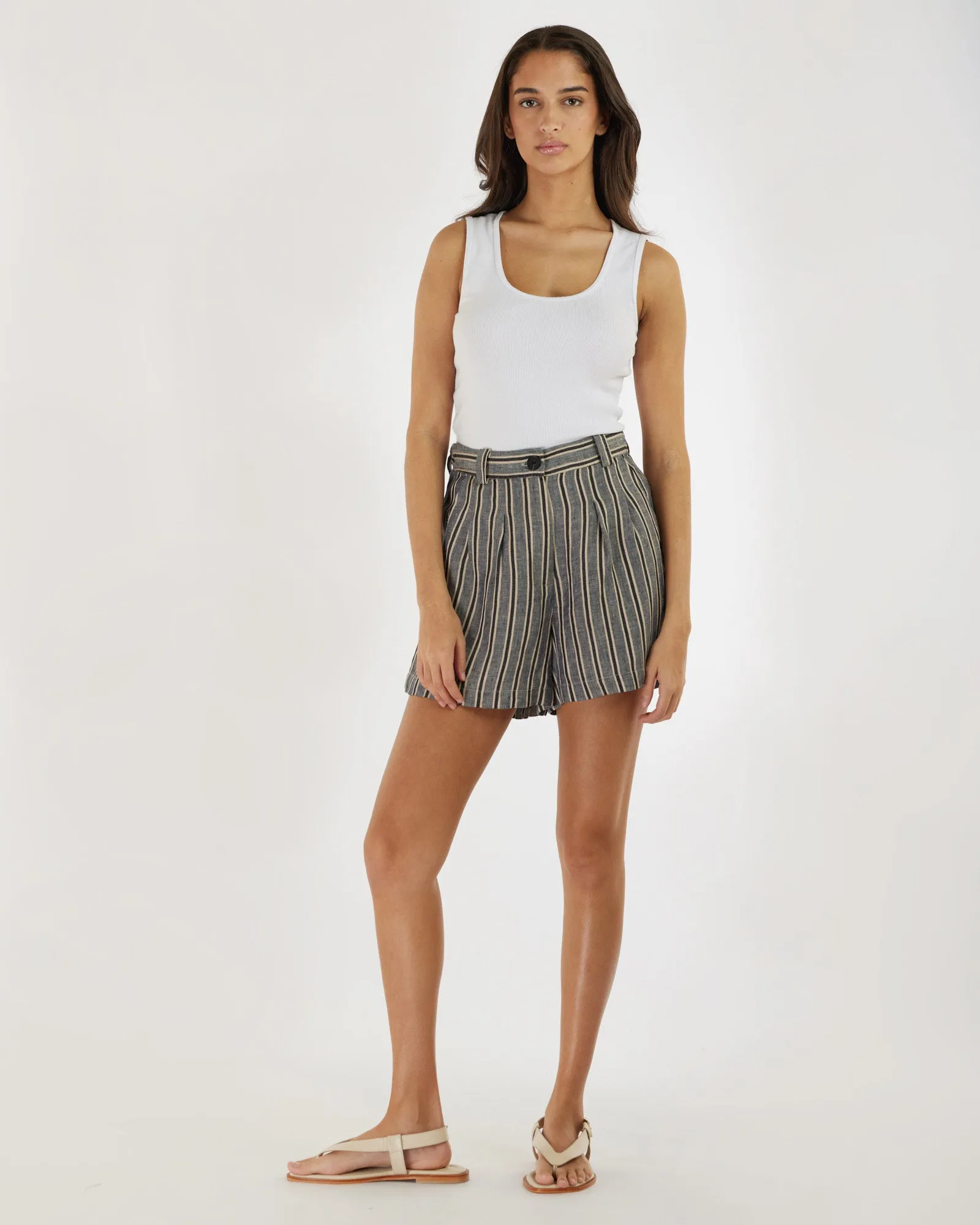 Set Sail Linen Stripe Short