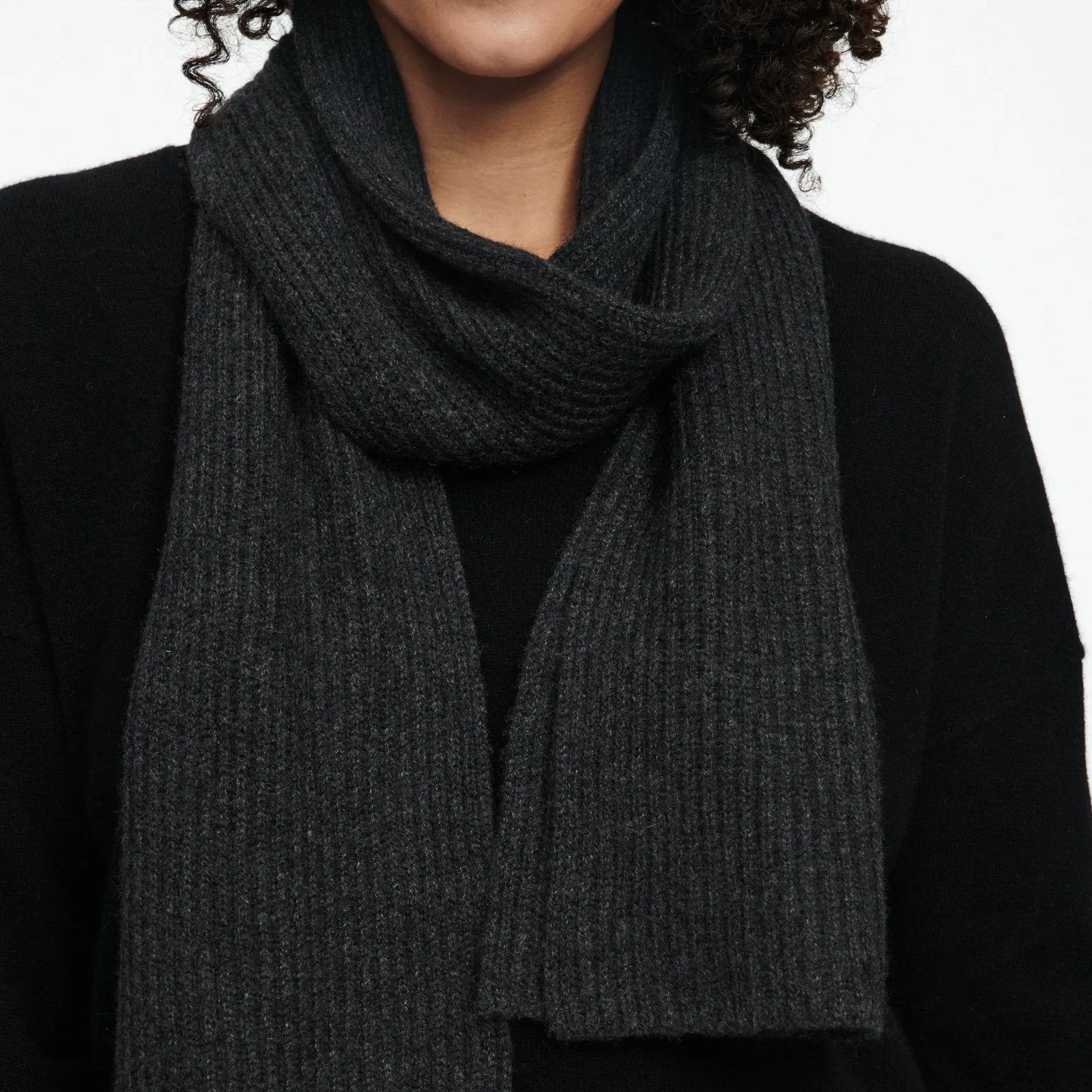 Signature Cashmere Ribbed Scarf