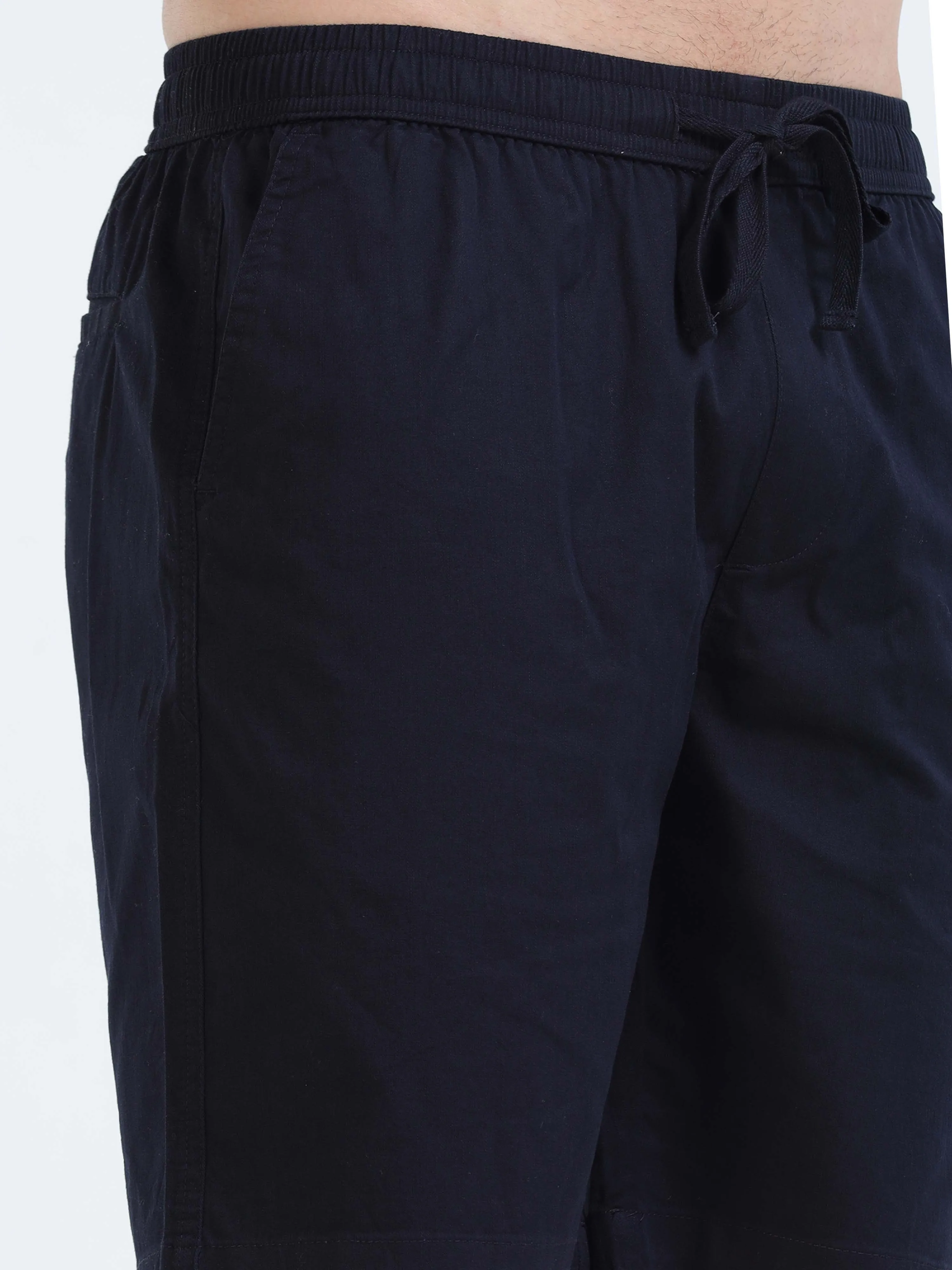 Soft Cotton Navy Basic Shorts